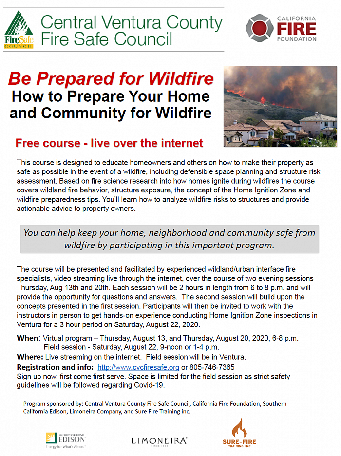 Be Prepared fo Wildfire - Free training course