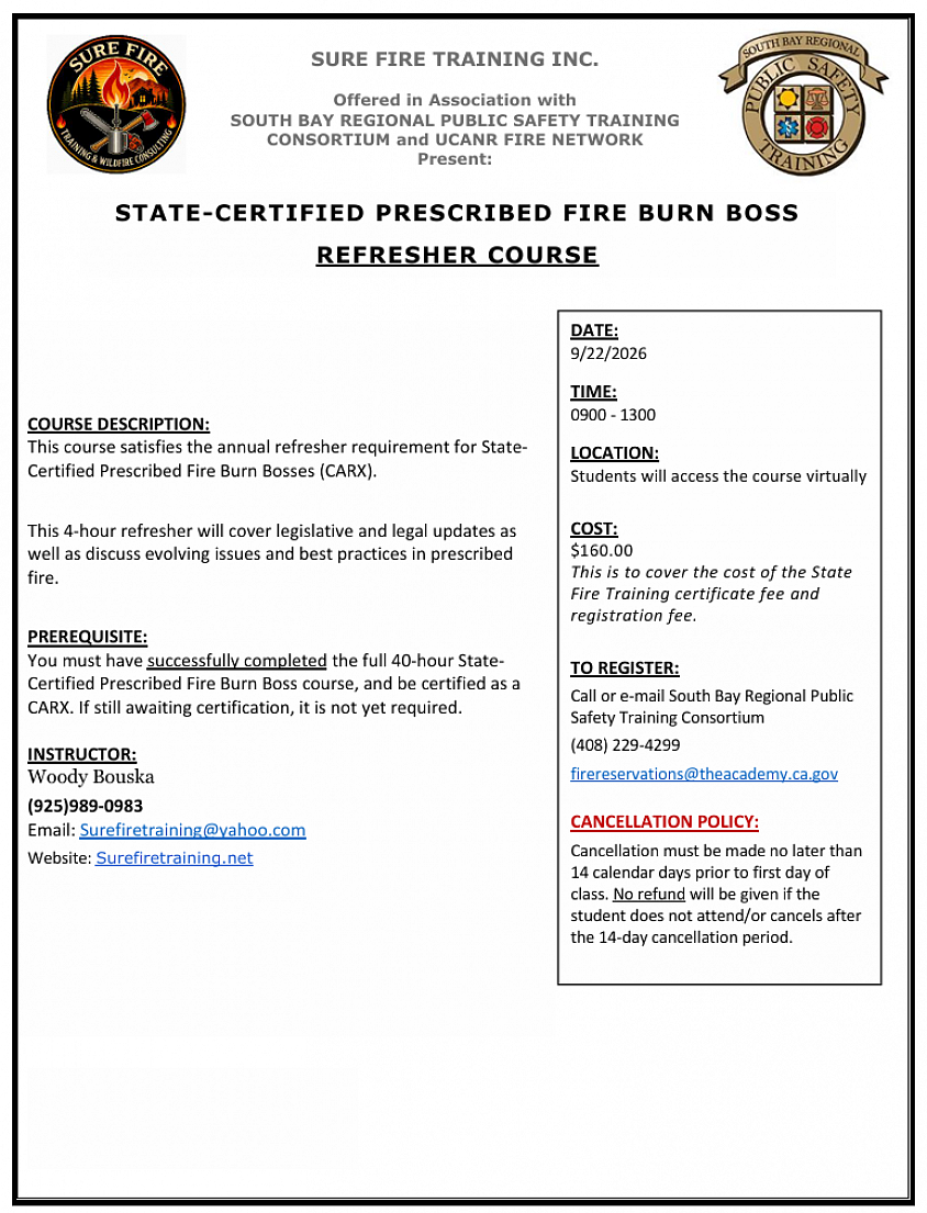 CARX Refresher course flyer